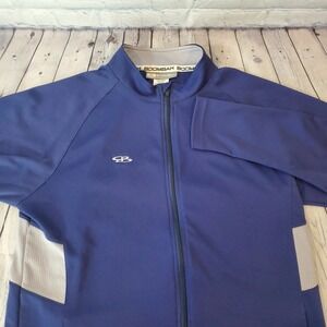 Boombah Full Zip 2XL Lightweight Blue Shirt Long Sleeve Logo Pockets Golf Jacket
